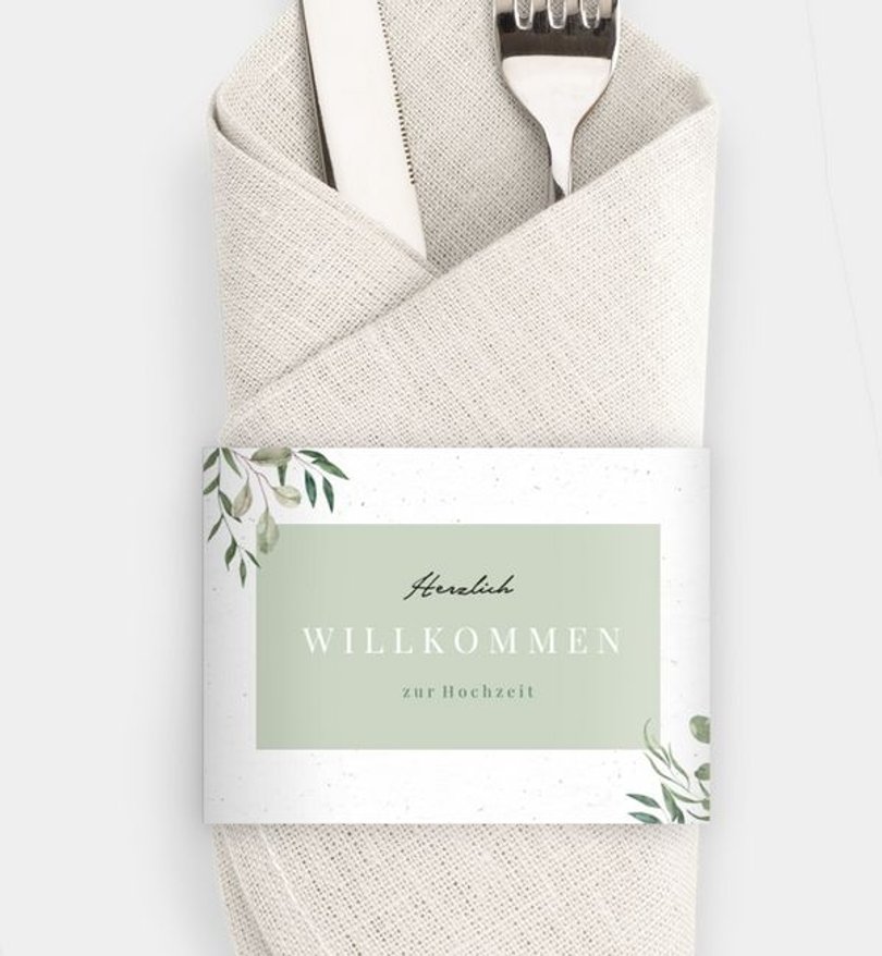 Besteck Servietten-Zubehör Hochzeit Pure Nature