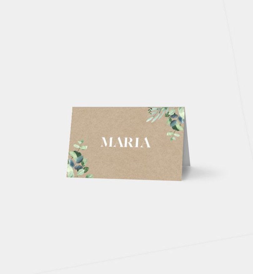 Tischkarte Hochzeit Minty Flower