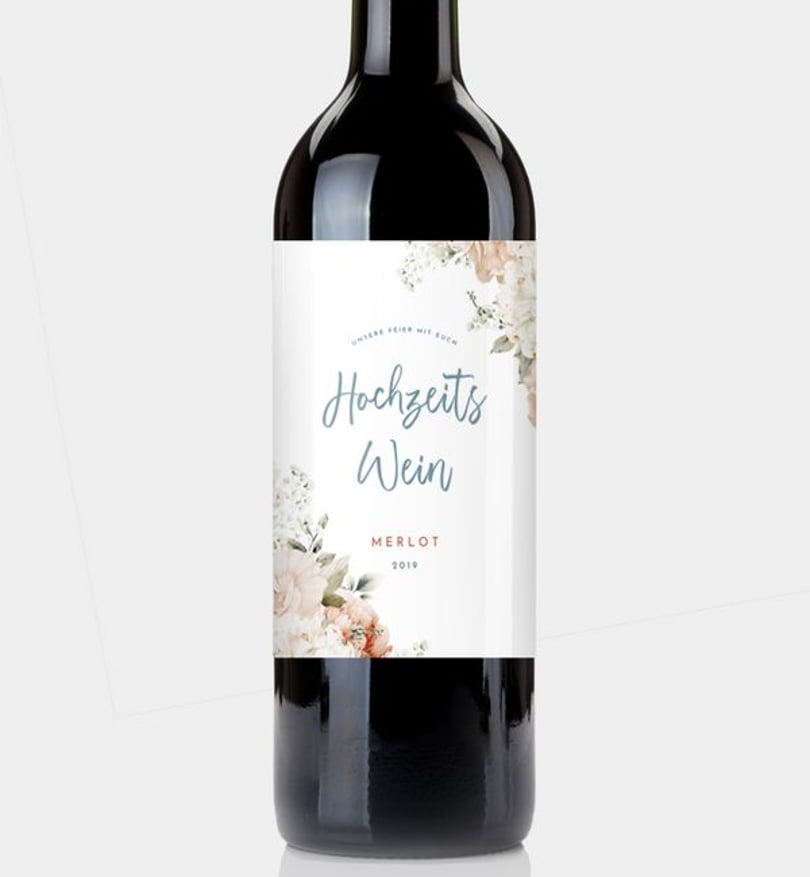Flaschenetikett Hochzeit Celebrate love