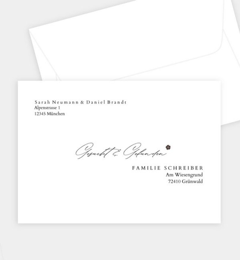 Briefumschlag Hochzeit Vintage Lace