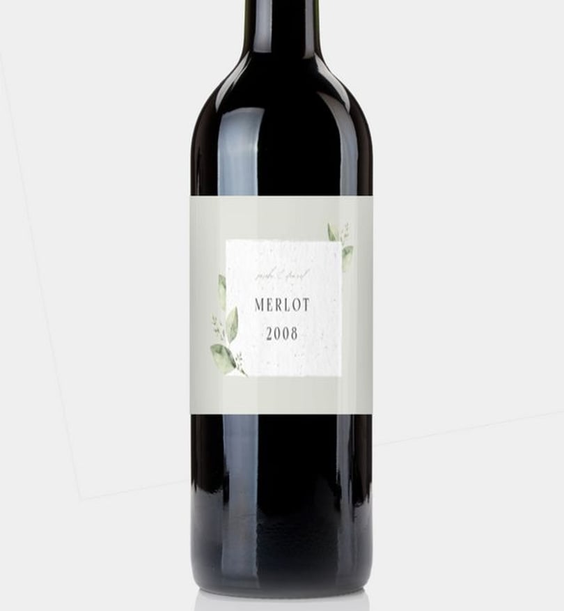 Flaschenetikett Hochzeit Tender Love