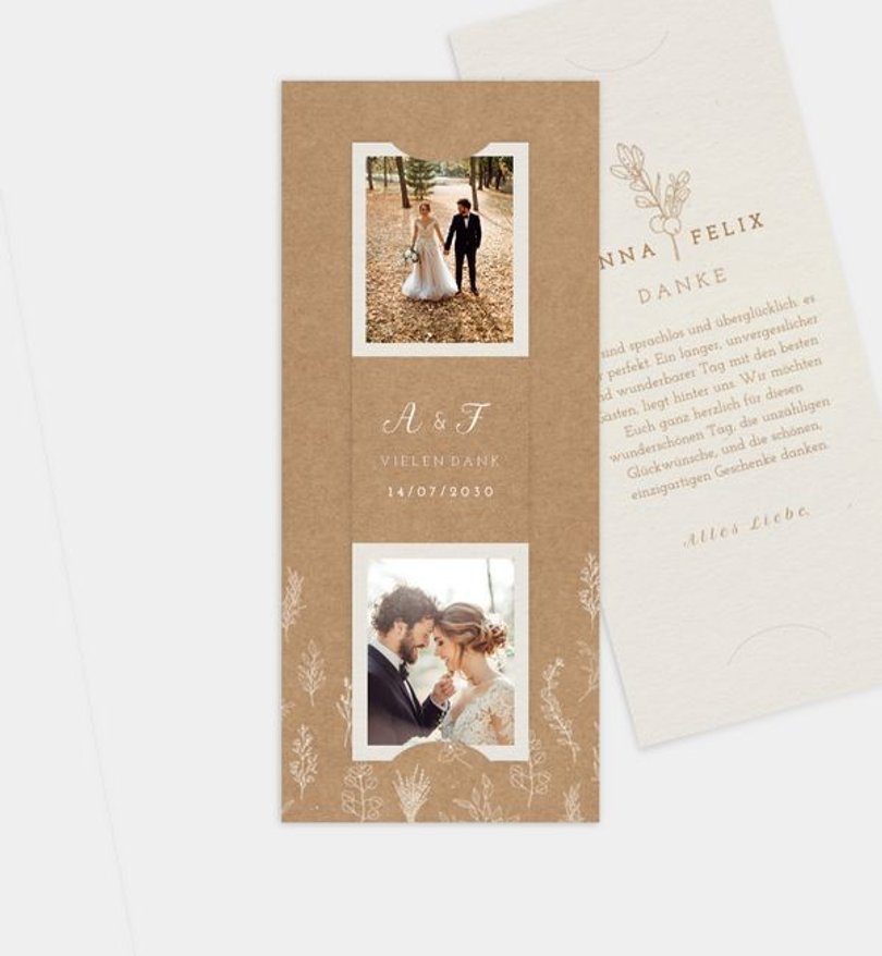 Dankeskarte Hochzeit Forever in Love