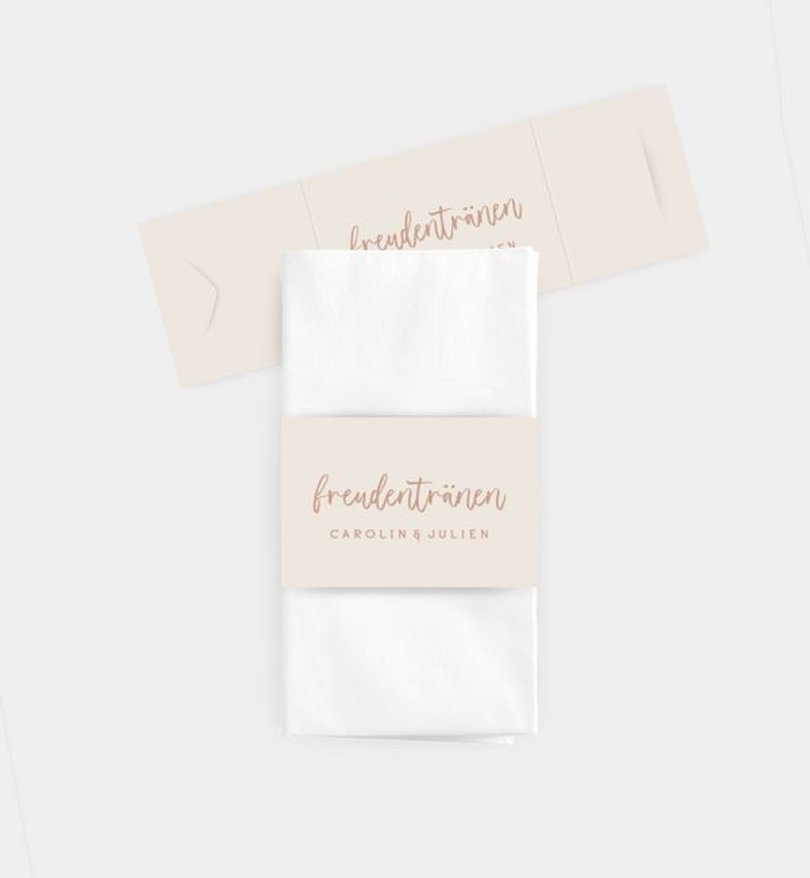 Taschentücher Banderole Hochzeit Unser Tag