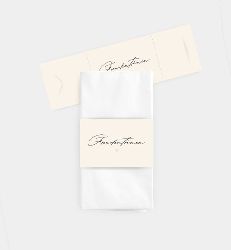 Taschentücher Banderole Hochzeit Stempel