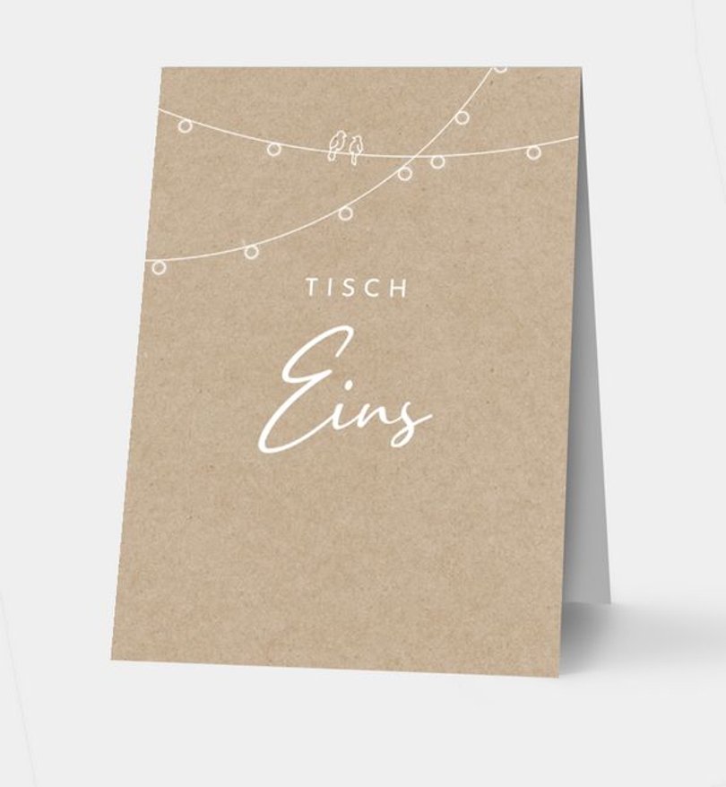 Tischnummer Hochzeit Gartenzauber