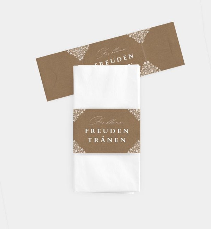 Taschentücher Banderole Hochzeit Vintage Lace