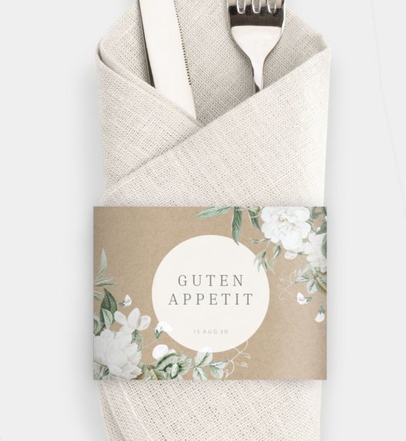 Besteck Servietten-Zubehör Hochzeit True Love