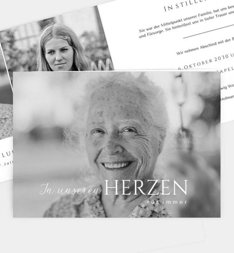 Trauerkarte Trauer Edel