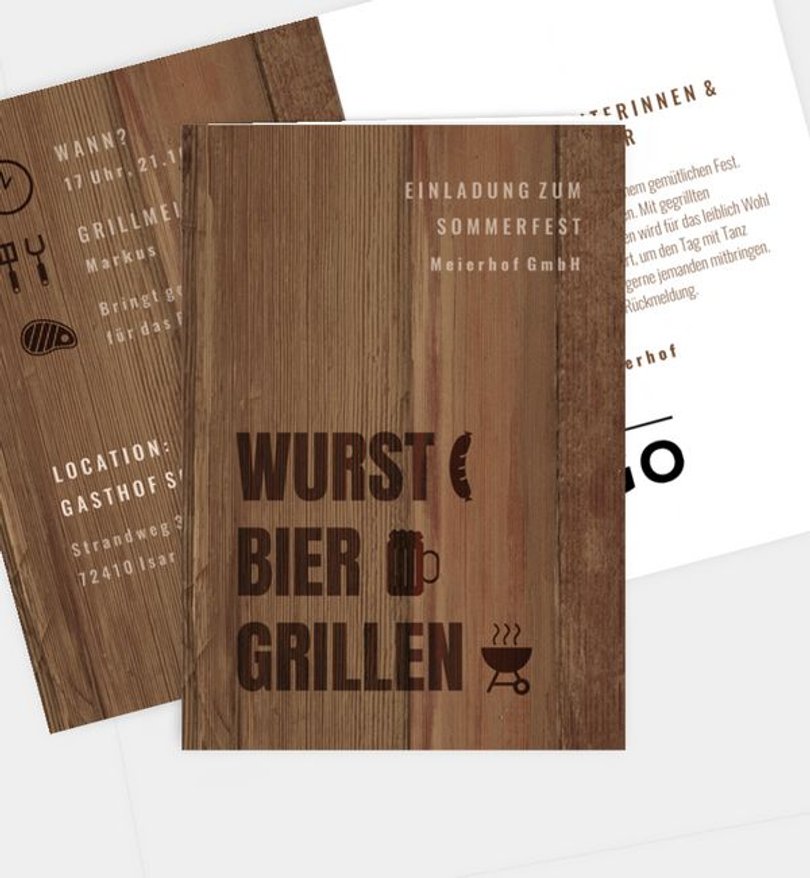 Einladungskarte Sommerfest Grillparty