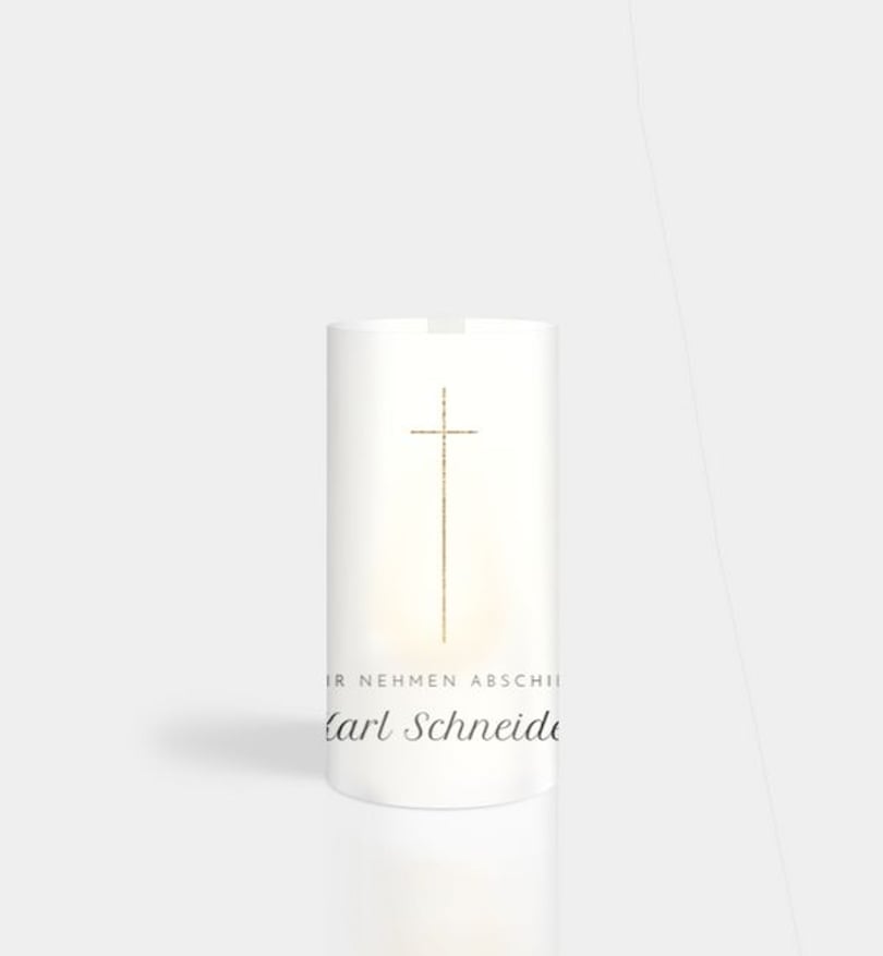 Windlichtkarte Trauer Ruhe