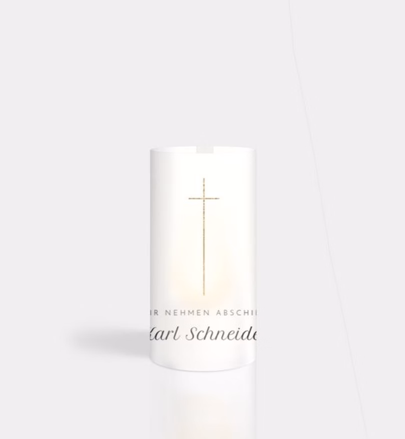 Windlichtkarte Trauer Ruhe