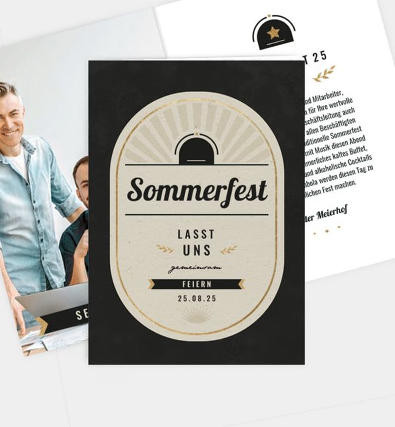 Einladungskarte sommerfest/einladungskarte/occasion Bieretikett