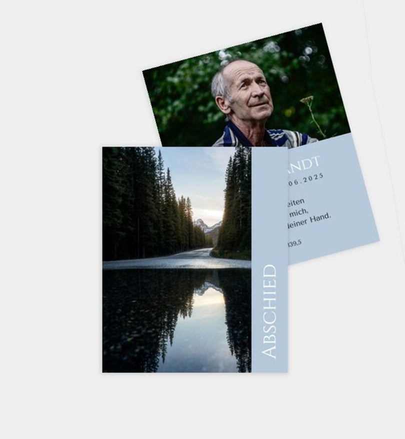 Sterbebilder Trauer Naturfreund