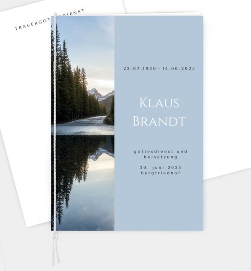 Kirchenheft Trauer Naturfreund