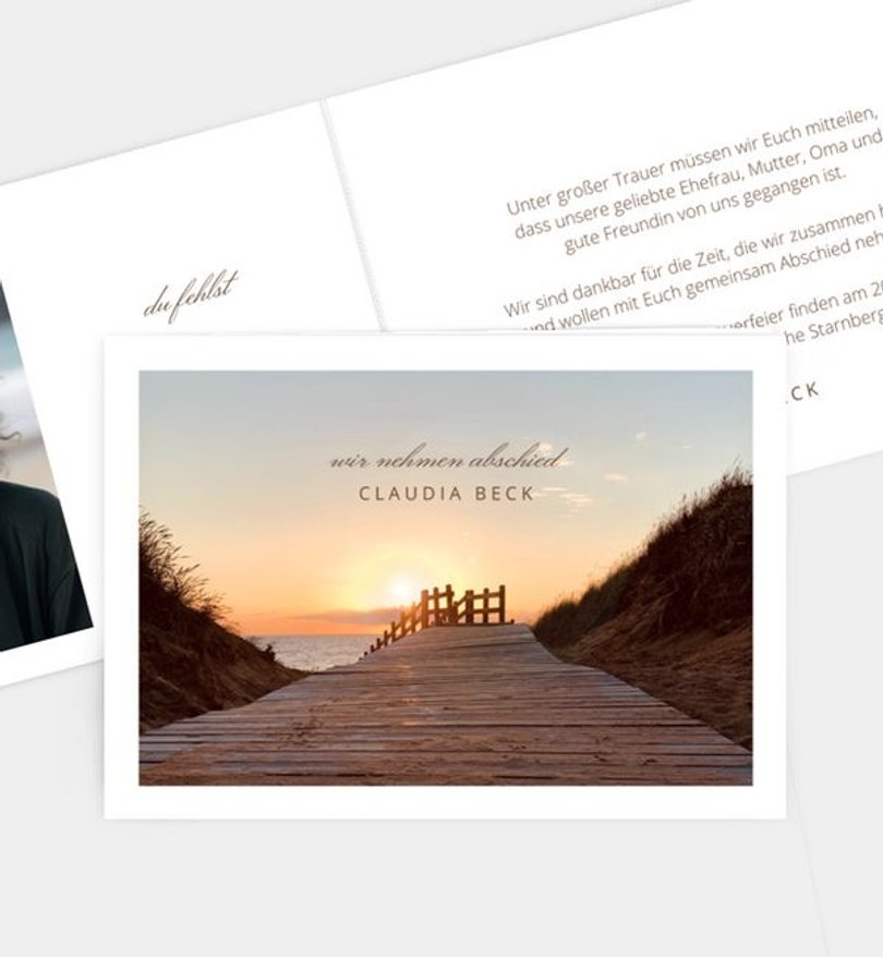 Trauerkarte Trauer Pier