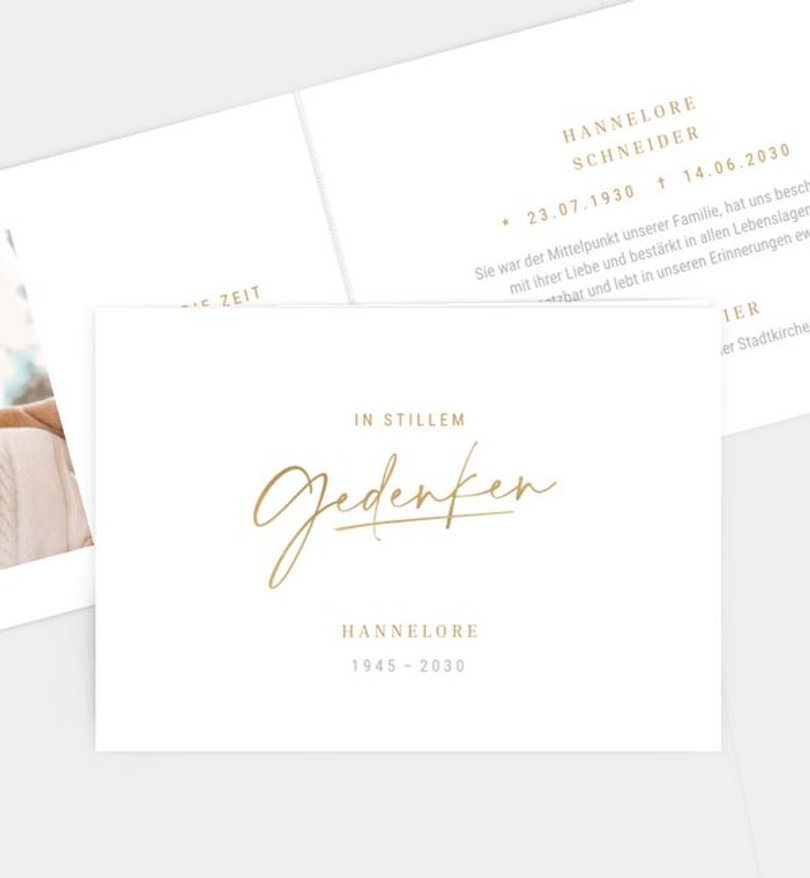 Trauerkarte Trauer Letzter Gruß