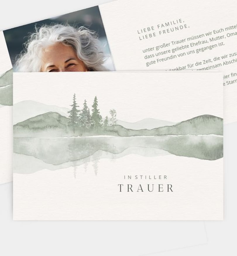Trauerkarte Trauer Landscape