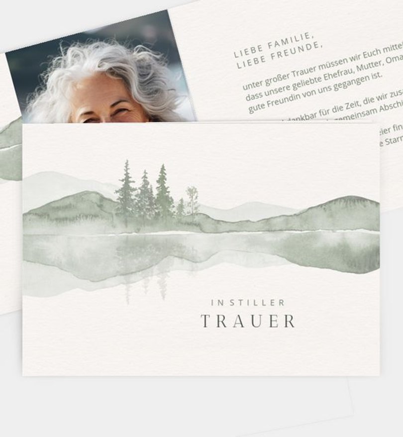 Trauerkarte Trauer Landscape