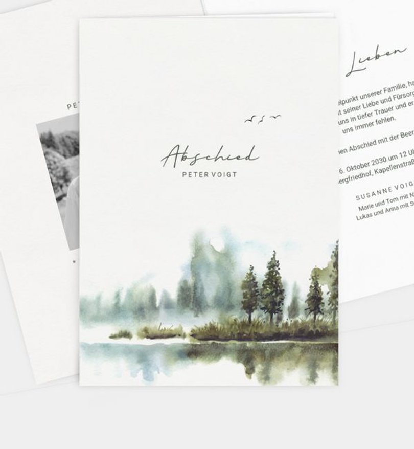 Trauerkarte Trauer Stille Reise