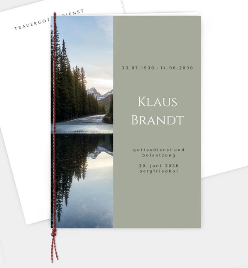 Kirchenheft Trauer Naturfreund