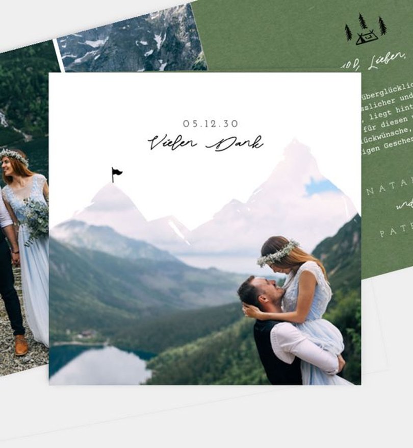 Dankeskarte Hochzeit Wanderlust