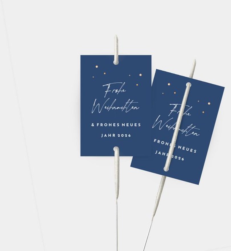 Wunderkerzenetikett Geschäftlich Gold Dots