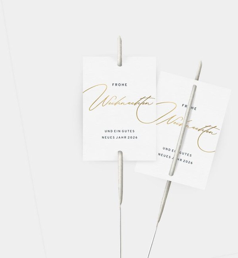 Wunderkerzenetikett Geschäftlich Weihnachtsschnörkel