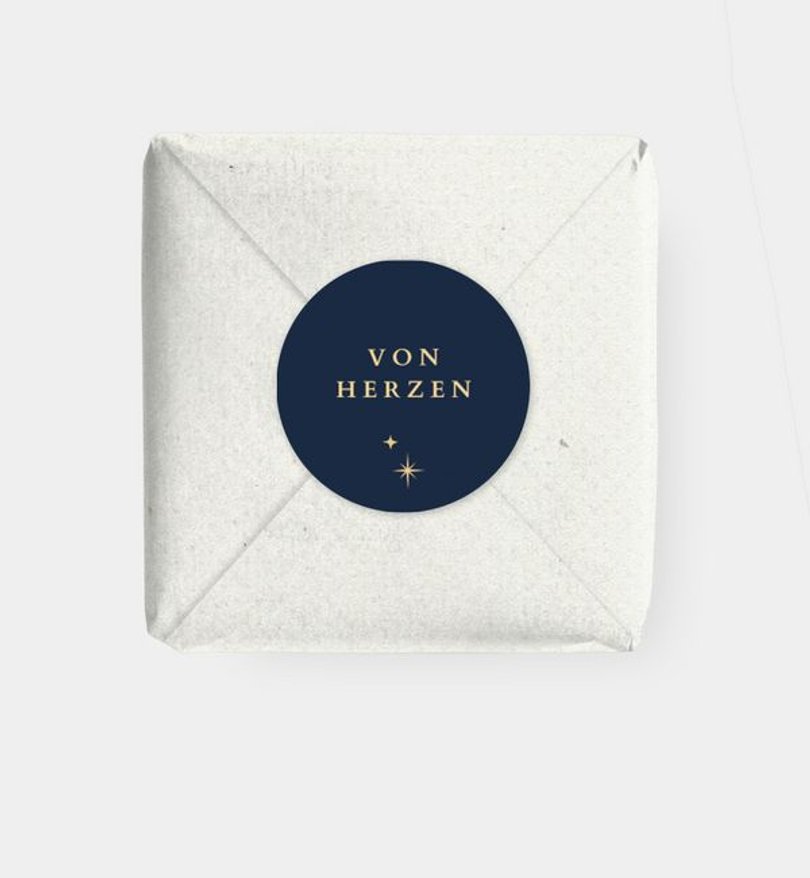 Geschenkaufkleber Geschäftlich Winternacht