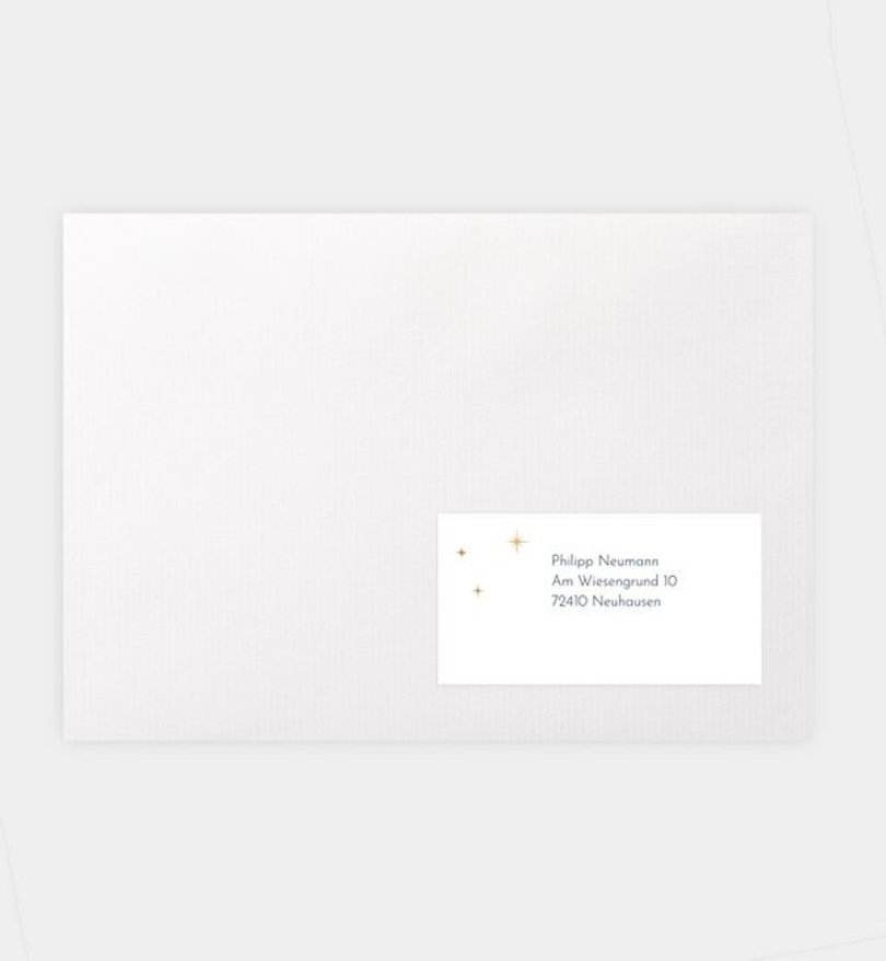 Empfängeraufkleber Geschäftlich Winternacht