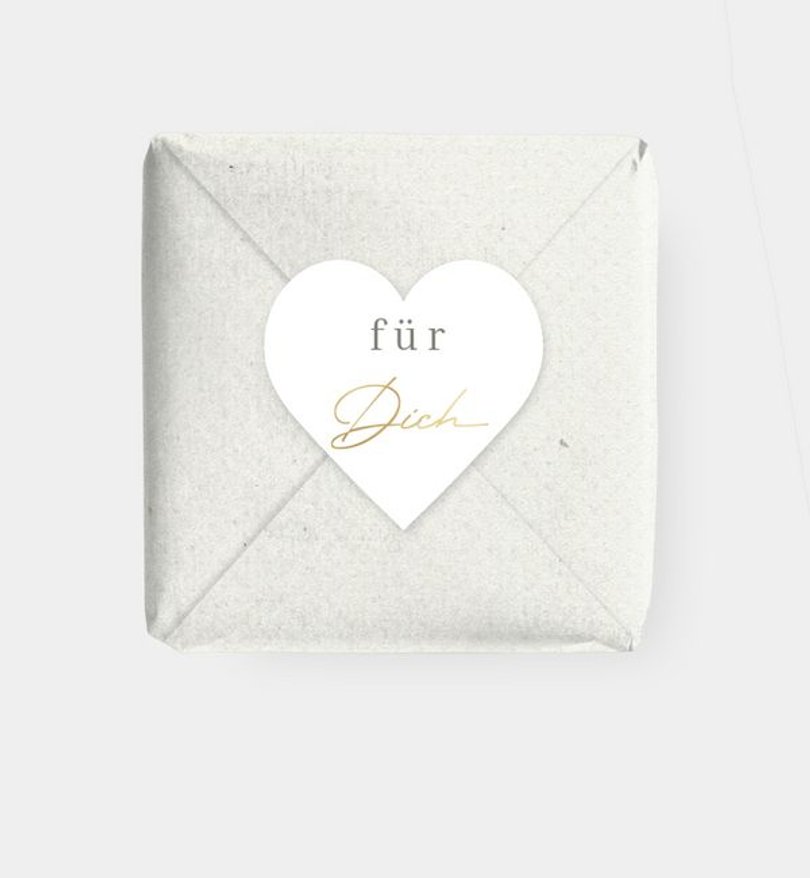 Geschenkaufkleber Geschäftlich Tanne auf Schlitten