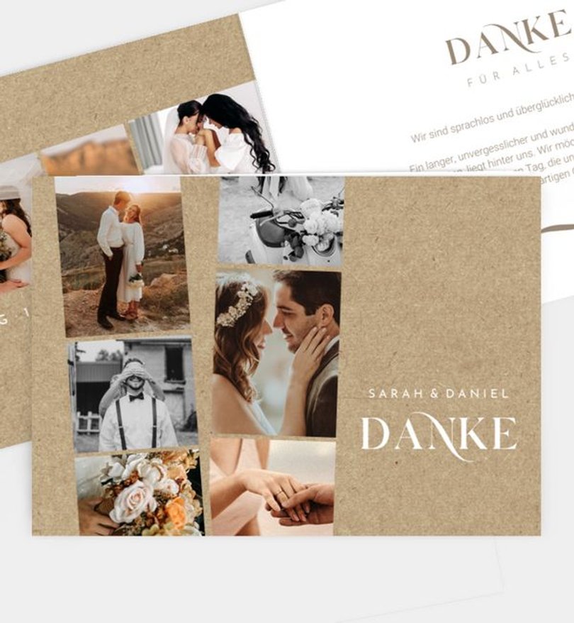 Dankeskarte Hochzeit Graceful