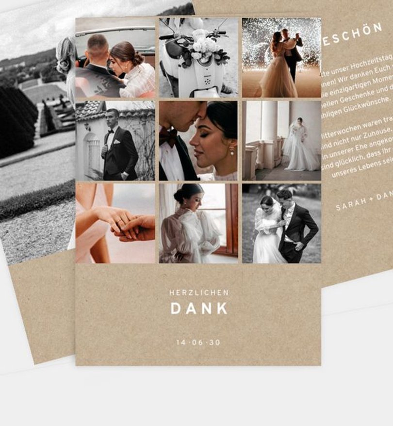 Dankeskarte Hochzeit Amour