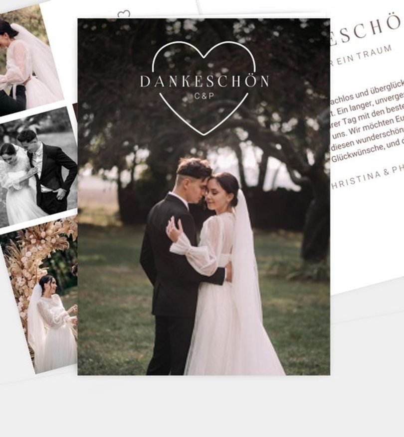 Dankeskarte Hochzeit Full with Love