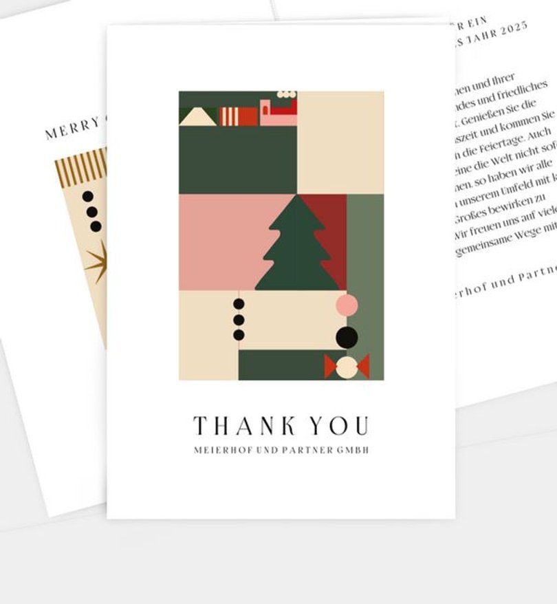 Weihnachtskarte Weihnachten geschäftlich Thankful Christmas