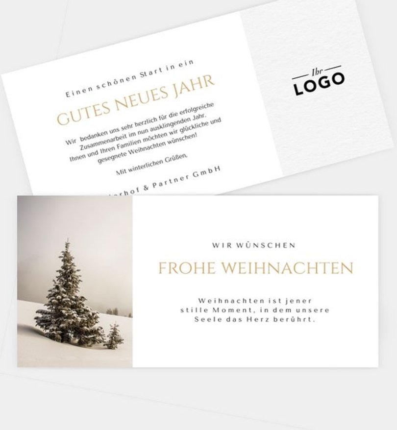 Weihnachtskarte Weihnachten geschäftlich Naturfreund