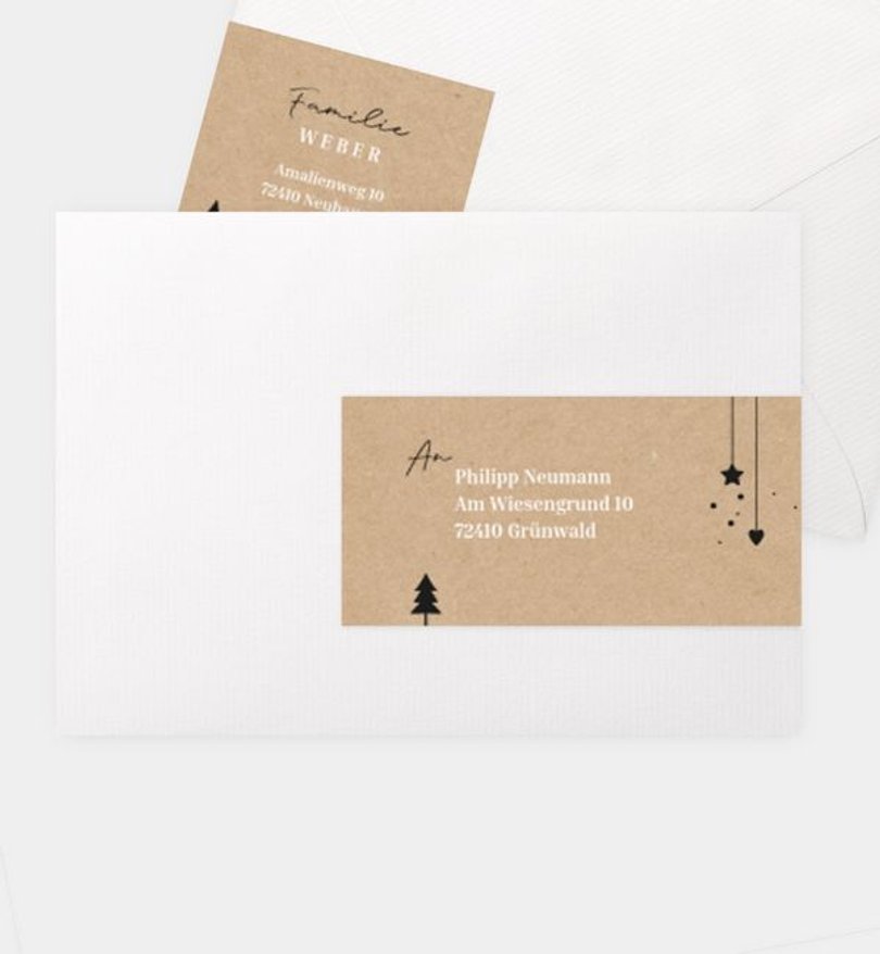 Adressaufkleber Weihnachten Familienpost