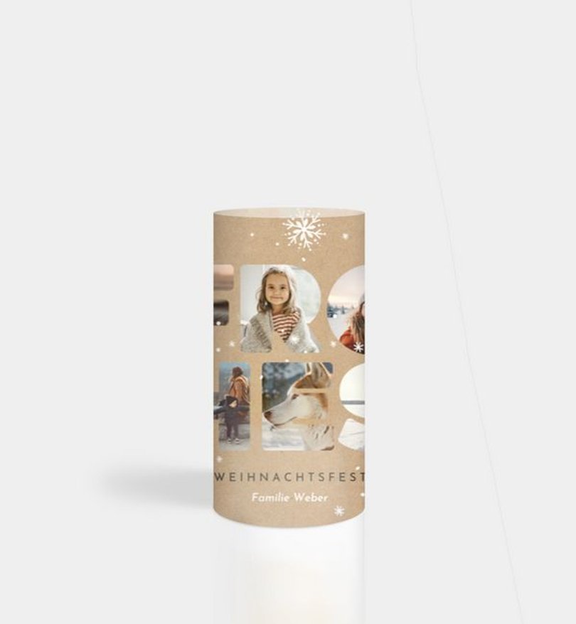 Windlichtkarte Weihnachten Großes Fotofest