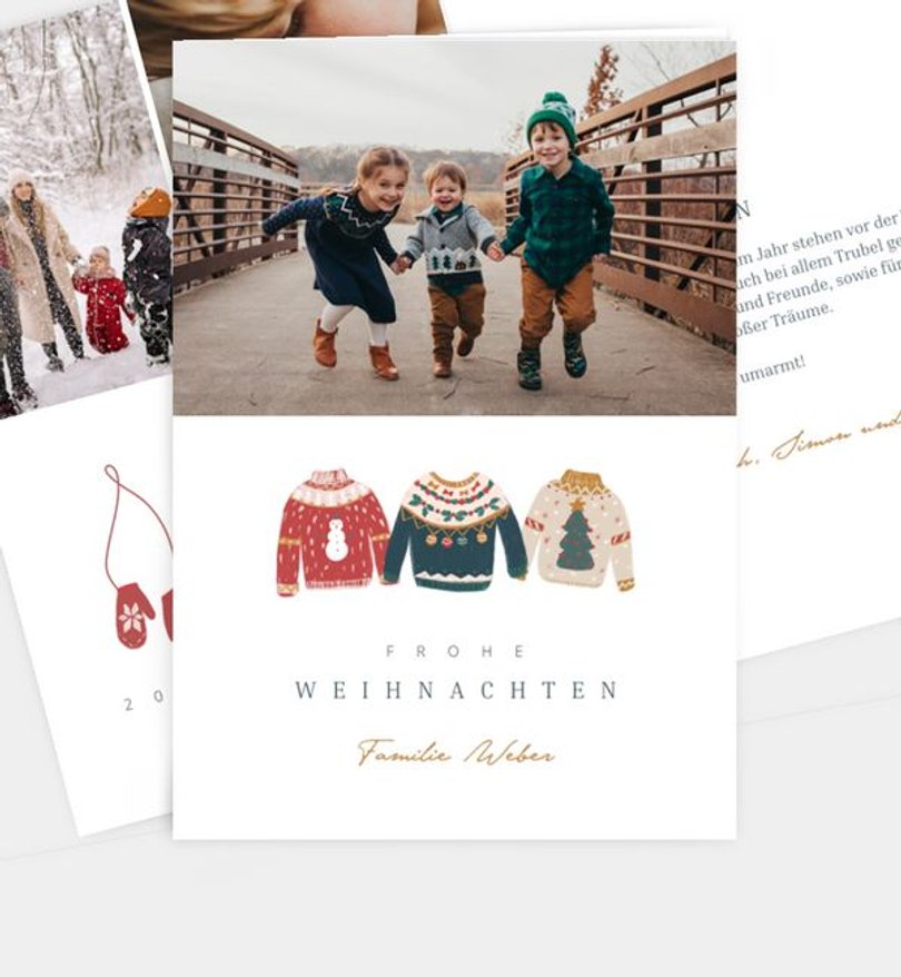 Weihnachtskarte Weihnachten/Privat Christmas Sweater