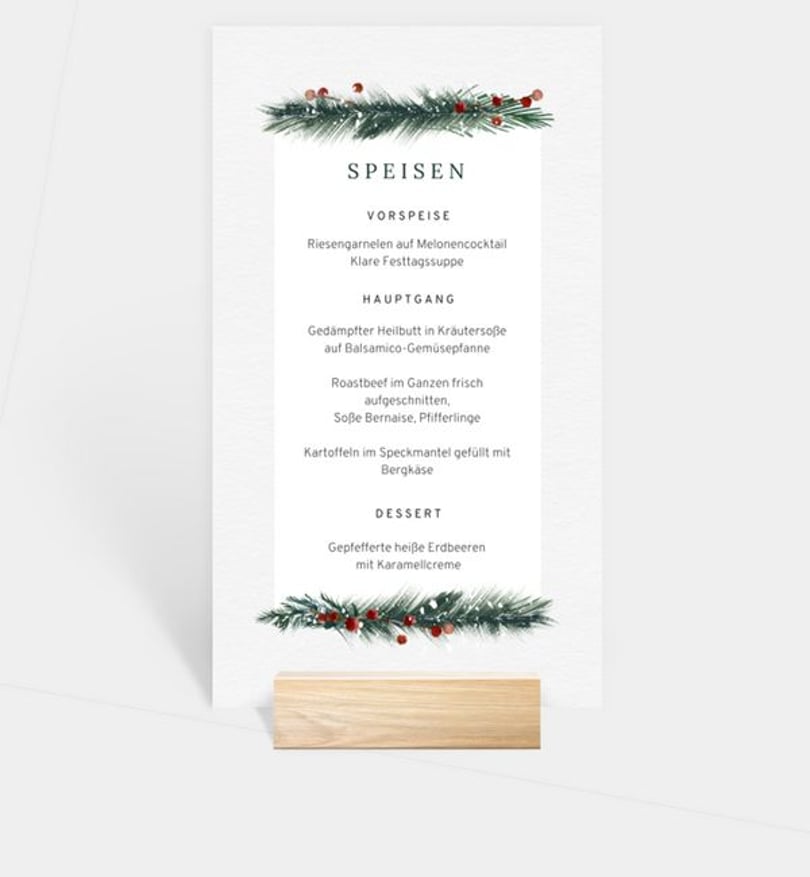 Menükarte weihnachten/privat/menuekarte/occasion Colorful Branch