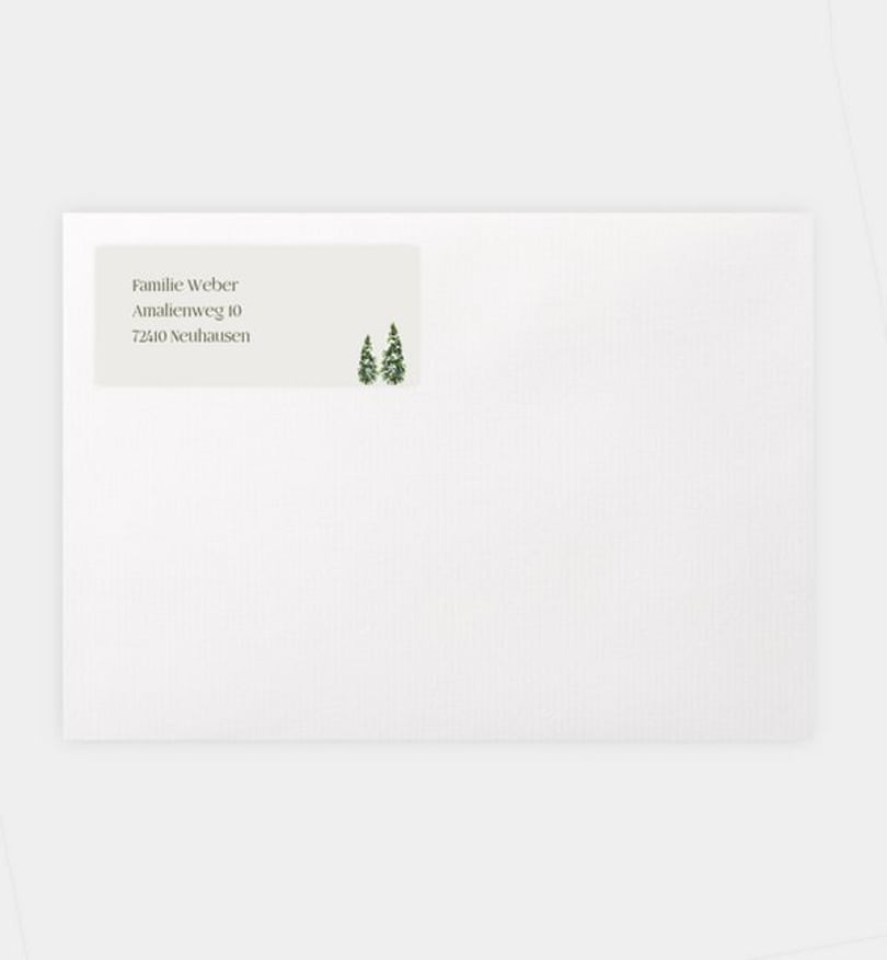 Absenderaufkleber Weihnachten Schlitten