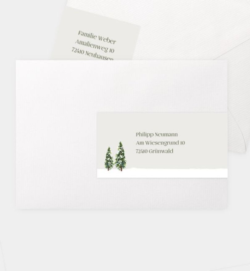 Adressaufkleber Weihnachten Schlitten