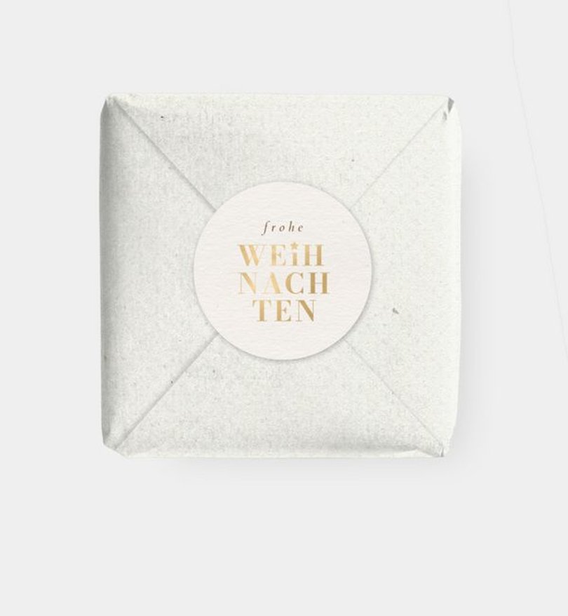 Geschenkaufkleber Weihnachten Golden Joy