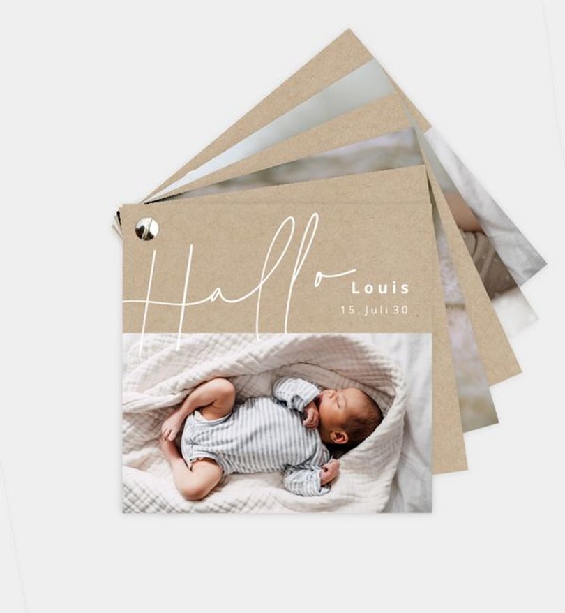 Geburtsanzeige Geburt Hello miracle · crafty