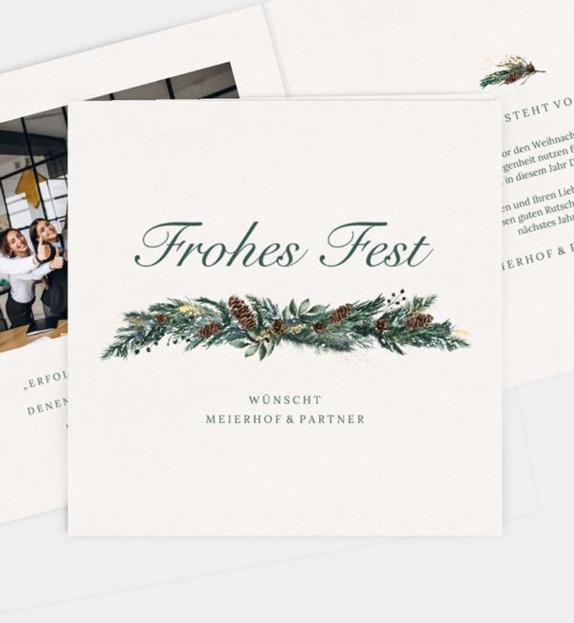 Weihnachtskarte Weihnachten geschäftlich Voller Weihnachtsfreude