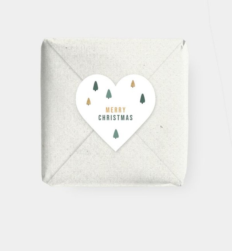 Geschenkaufkleber Geschäftlich Step by step