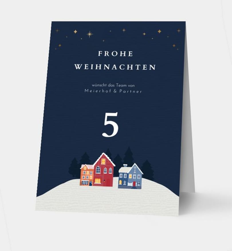 Tischnummer weihnachten/geschaeftlich/tischnummer/occasion Winternacht