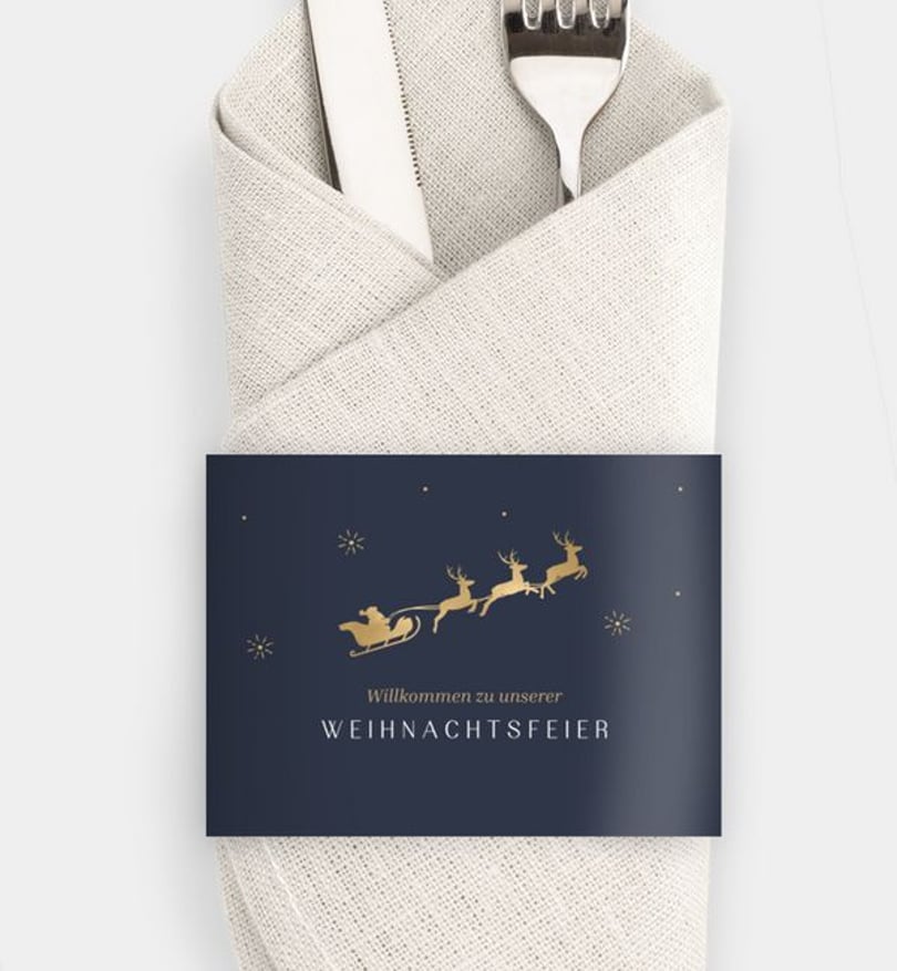Besteck Servietten-Zubehör Weihnachten Geschäftlich Weihnachtsschlitten