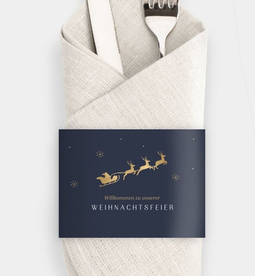 Besteck Servietten-Zubehör Geschäftlich Weihnachtsschlitten