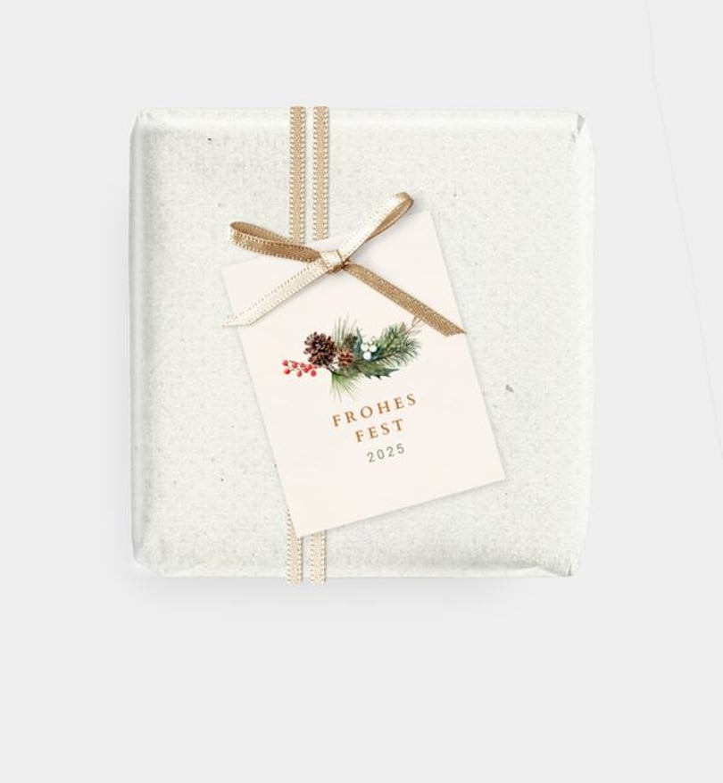 Geschenkanhänger Geschäftlich Klassischer Kranz