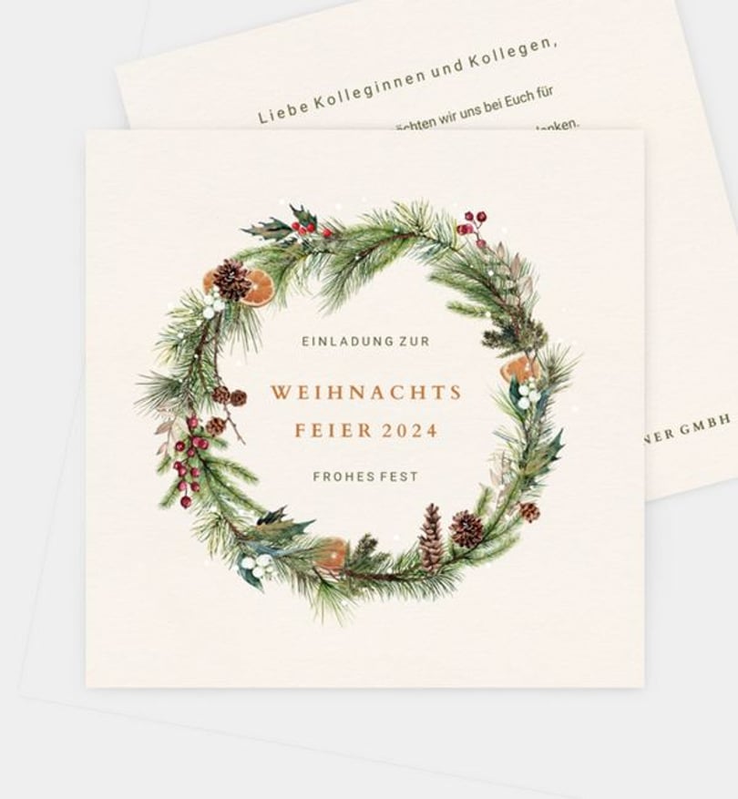 Weihnachtsfeier Weihnachtsfeier Klassischer Kranz
